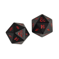 D&D Heavy Metal D20 Black and Red Dice Set - Campaign Supplies
