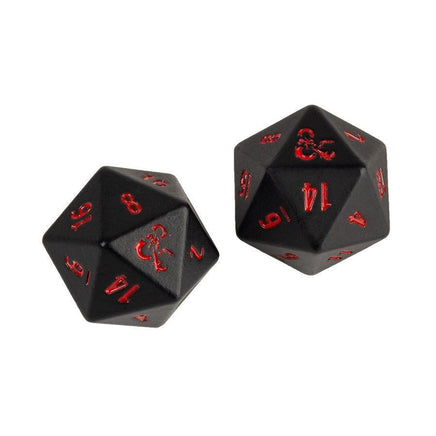D&D Heavy Metal D20 Black and Red Dice Set - Campaign Supplies