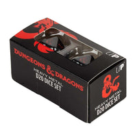 D&D Heavy Metal D20 Black and Red Dice Set - Campaign Supplies