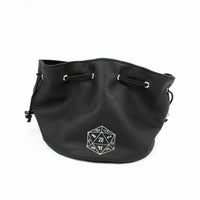 Multipocket Dice Bag: Leather - Black - Campaign Supplies