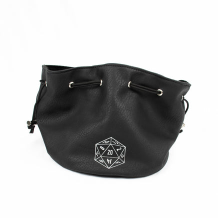 Multipocket Dice Bag: Leather - Black - Campaign Supplies