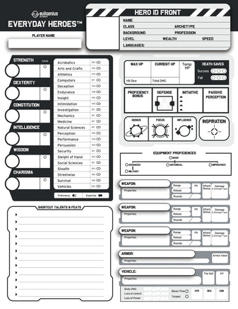 Everyday Heroes:  Core Rulebook - Campaign Supplies