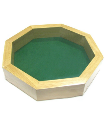Felt Lined Wood Dice Tray - 10" - Campaign Supplies