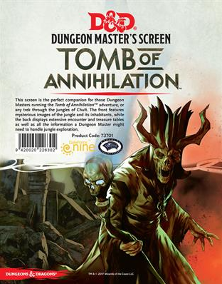 D&D Tomb Of Annihilation DM Screen - Campaign Supplies