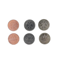 Fantasy Coin Hoard – 30 Metal Coins with Drawstring Pouch