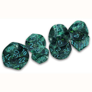 DCC RPG Dice - Verdigris Grecian Vase Dice - DCC Funky 7 - Campaign Supplies