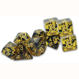 DCC RPG Dice - Terracotta Grecian Vase Dice - Traditional 9-set - Campaign Supplies