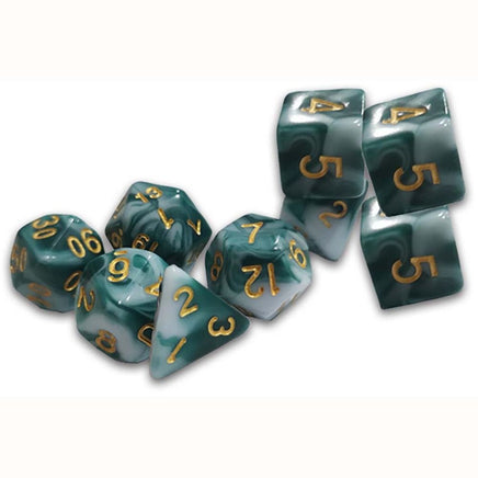 DCC RPG Dice - Thracian Smoky Sacrifice Dice Set - Traditional 9-set - Campaign Supplies