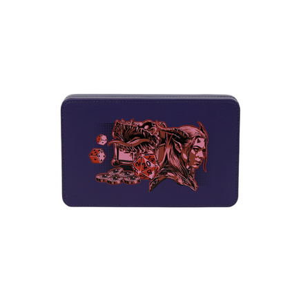 Dice Case: Deep Blue / Burnt Burgundy - Campaign Supplies