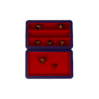 Dice Case: Deep Blue / Burnt Burgundy - Campaign Supplies