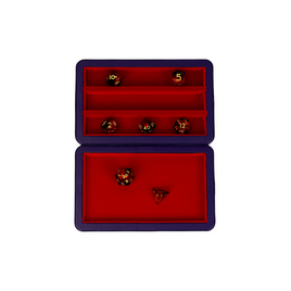 Dice Case: Deep Blue / Burnt Burgundy - Campaign Supplies