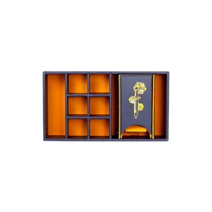 Dice Case: Maxi: Vibrant Blue / Brass - Campaign Supplies