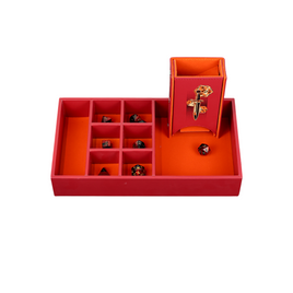 Dice Case: Maxi: Scarlet / Copper - Campaign Supplies