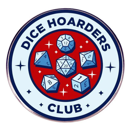 Dice Hoarders Club Pin - Campaign Supplies