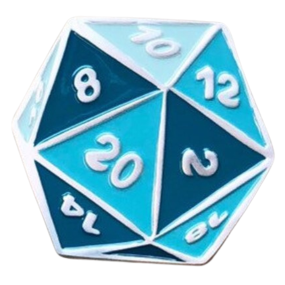 D20 - Blue Pin | Campaign Supplies