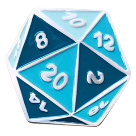 D20 - Blue Pin - Campaign Supplies