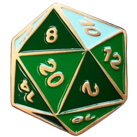 D20 - Green Pin - Campaign Supplies