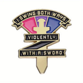 Swing Both Ways Pin - Campaign Supplies