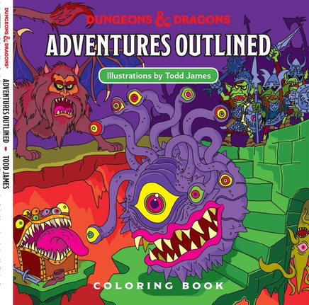 D&D Adventures Outlined 5th Edition Coloring Book Monster Manual 1 - Campaign Supplies