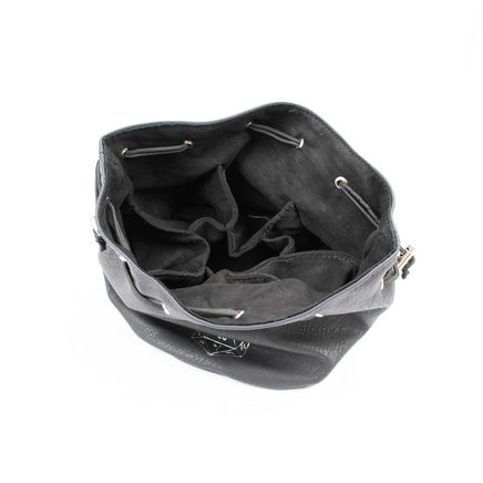 Multipocket Dice Bag: Leather - Black - Campaign Supplies