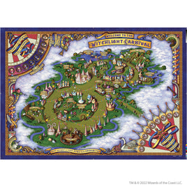 D&D Icons of the Realms The Domain of Prismeer and The Witchlight Carnival Wall Map - Campaign Supplies