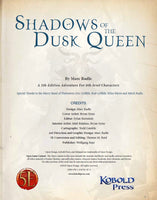 Shadows of the Dusk Queen for 5th Edition - Campaign Supplies