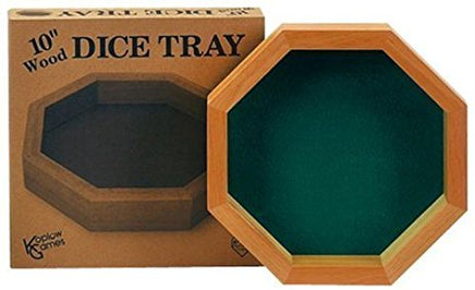 Felt Lined Wood Dice Tray - 10" - Campaign Supplies
