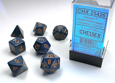 7 pc Chessex Opaque Dice Sets - Campaign Supplies