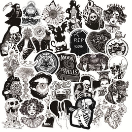 50pc Black & White Sticker Pack - Campaign Supplies